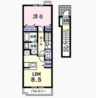 メイプルメゾン高野台【2階】の間取り