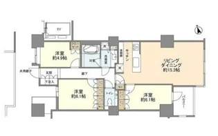 用賀レジデンス【8階】の間取り