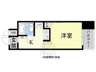 エスリード難波【4階】の間取り