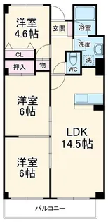 プラージュ鴨江【4階】の間取り