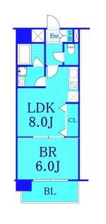 ヴィータローザ横浜吉野町【5階】の間取り