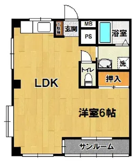 ゴールドハイツ【3階】の間取り