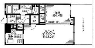 センチュリーハイツ三宿【1階】の間取り