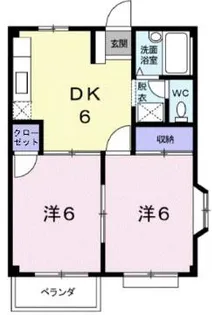エルディム喜多村【2階】の間取り