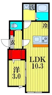 KEIAI RESIDENCE 大和田IV【3階】の間取り