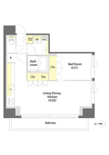 プライムメゾン文京本郷【10階】の間取り