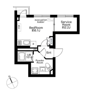 SPHERE MOTOYOYOGI HILL TERRACE【1階】の間取り