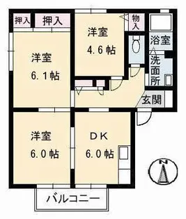 ディアスいわぐろ【2階】の間取り