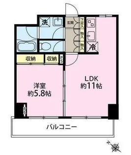 ベェルヴェル稲城【7階】の間取り