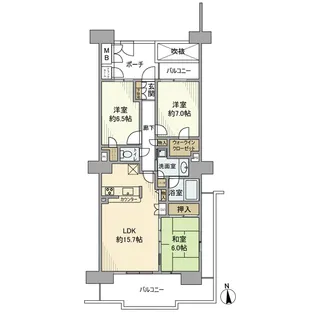 オラリオン サイト 4番舘【20階】の間取り