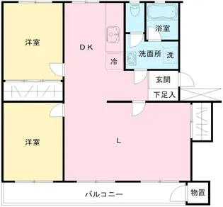 鹿島団地3-4【4階】の間取り