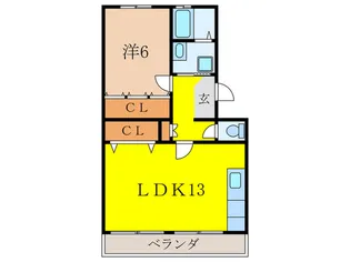 サンリビング仁川【3階】の間取り