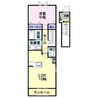ラ・デシモN【2階】の間取り