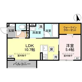 エルミネット【1階】の間取り