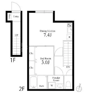 ガレット瑞江【2階】の間取り