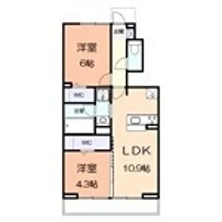 アジュールu【1階】の間取り