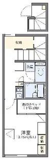 レオパレスフォ-レストII【2階】の間取り