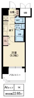プレサンス神崎川ファインブレス【6階】の間取り
