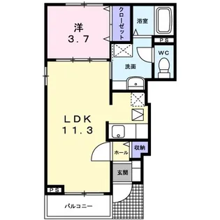 ソレアード・K【1階】の間取り