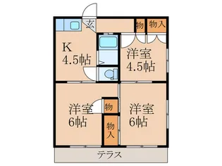 佐武ハウス【1階】の間取り