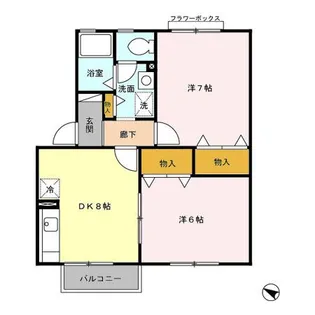 カロンアイリス【2階】の間取り
