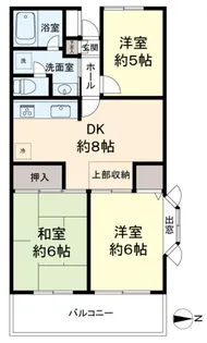 京王小金井マンション【4階】の間取り