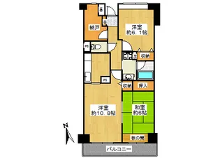 グリーンウッド【3階】の間取り