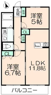 サングランシェ【1階】の間取り
