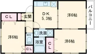 ウエストアネシス壱番館【1階】の間取り