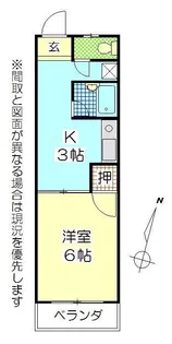 ロンド・ベル新川【2階】の間取り