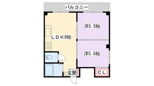 コスモハイツ三木【2階】の間取り