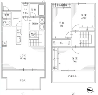 サンハイム御幸町【1階】の間取り