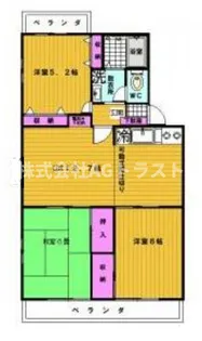 ルレーブ東大宮【3階】の間取り