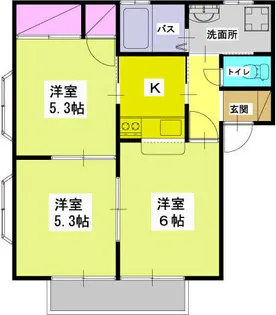 八木ヒルズI【2階】の間取り