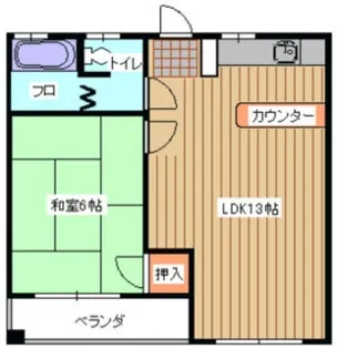グレースマンションやまざき【1階】の間取り