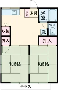 ハイツ神山2号棟【1階】の間取り