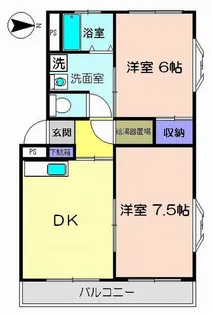 サンライズ三原【1階】の間取り
