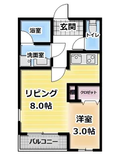 シャレーB【3階】の間取り