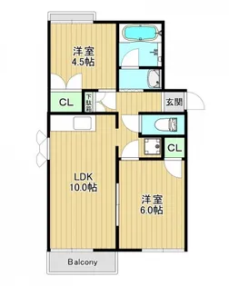 Reserve 北小金 A棟【2階】の間取り