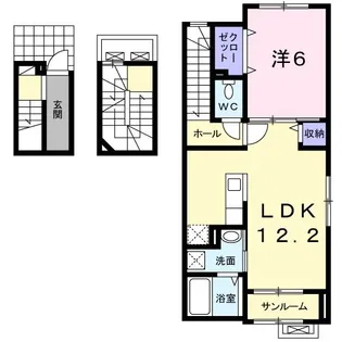 ビバーチェ【3階】の間取り