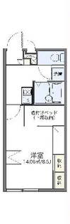 レオパレスメルベーユ【1階】の間取り