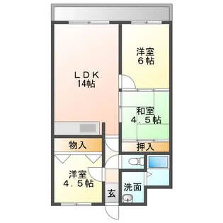 シャトーサンライズ【4階】の間取り
