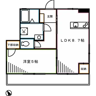 クレール【1階】の間取り
