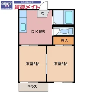 コーポベルウッド【1階】の間取り