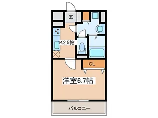 グランディ―ル調布【1階】の間取り
