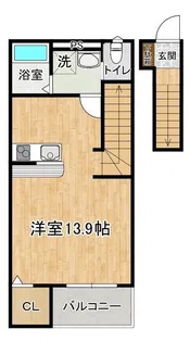 Rainbow Kamiyokoba B【2階】の間取り