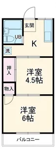 メゾンアイザワI【2階】の間取り