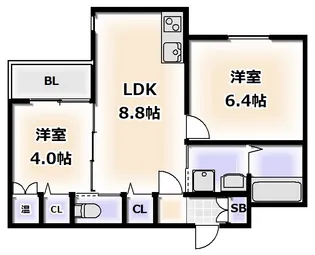 ラパンMK【2階】の間取り