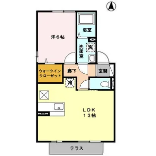アンプルール B棟【1階】の間取り