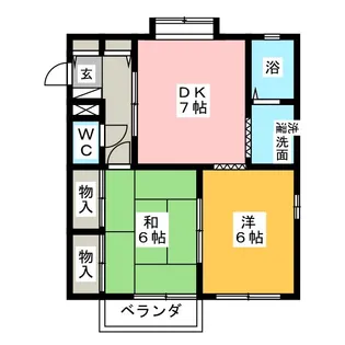 ジュネス西羽田【2階】の間取り